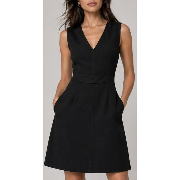 Faconnable Dresses & Skirts - Façonnable Little Black Sleeveless Dress Women 6 EUR 38 V-Neck A-Line Pockets